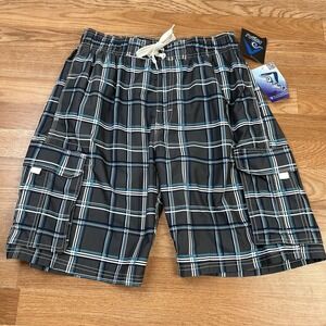 Kanu Surf Men's Swim Trunks Board‎ Shorts Charcoal Size Small NEW